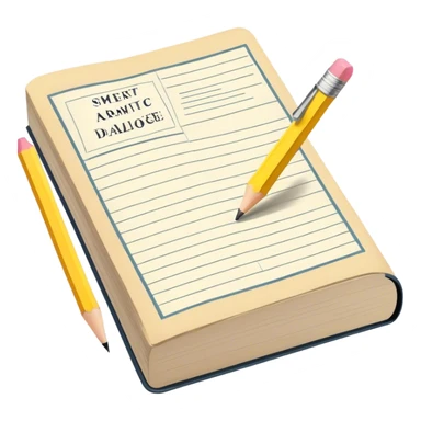 Create a detailed emoji representing the process of writing texts for comic books. The design should feature a large, open comic book with vintage comic strips visible on its pages. A pencil should be shown writing text on one of the comic panels, but without a hand. The pencil should appear as though it is actively creating the dialogue or narration. Use a classic color palette with muted tones for the comic book and brighter accents on the pencil to draw attention to the writing process. Do not include any emojis or smiley faces. Make the background transparent. sticker