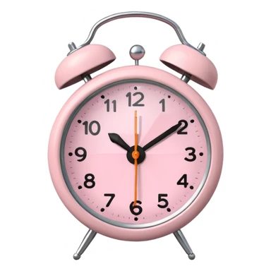 pale pink alarm clock sticker