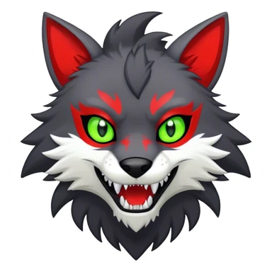 Edgy colorful anthro fursona Fakemon sticker