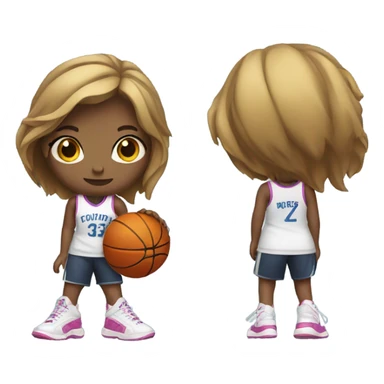 A girl playing basketball  sticker