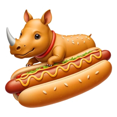 Rhino hotdog  sticker