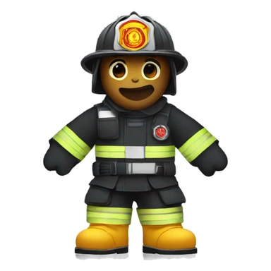 a firefighter with a lightsaber sticker