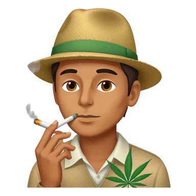Guy smoking weed  sticker