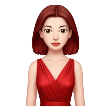 Anne Hathaway in red dress sticker