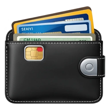 Wallet with Drivers License and Credit Card inside sticker