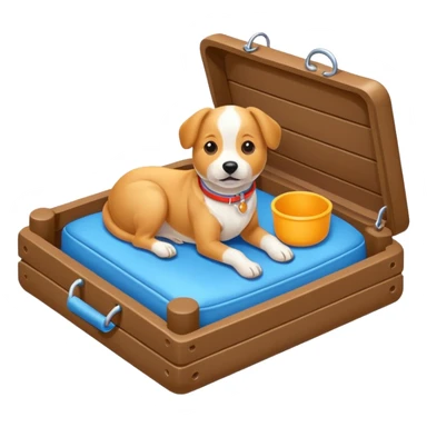 Goals:
1) Isometric view
2) Physically realistic portrayed in a way that would be expected to the average person
3) Avoid anything that could be considered offensive, even 2%

---
Now generate an image to represent a list to buy items for a dog. Items include: Kennel, bowl, bed, leash, etc sticker
