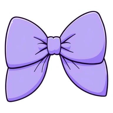 soft lavender ribbon bow with glitter sticker