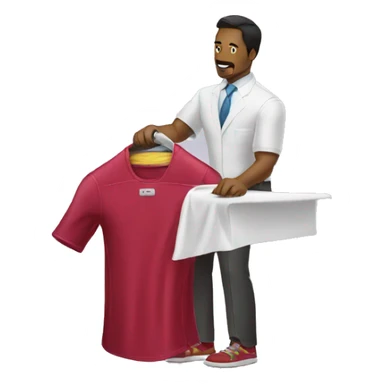 ironman ironing clothes sticker