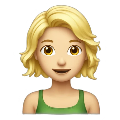 Blond girl with beer sticker