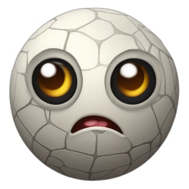 3d sphere with a cartoon Cave Spider skin texture with big thoughtful eyes sticker