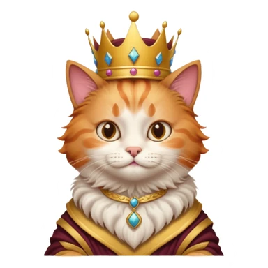 Oyun oynayan kral kedi sticker