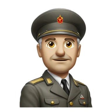 soviet engineer diplomat full scale photoealistic serious sticker