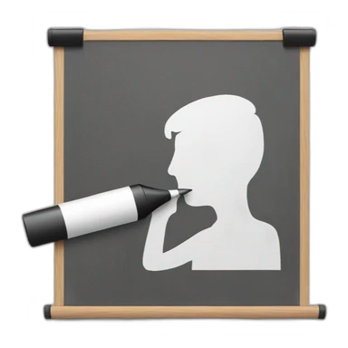 Man writing on a marker board sticker