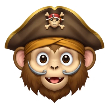 monkey with pirate hat























 sticker