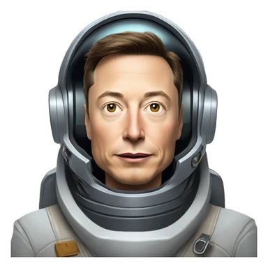Elon musk riding in a rocket ship sticker
