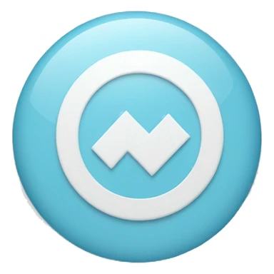 Light blue circle with white check mark inside sticker