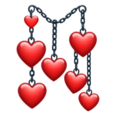  Dangling hearts  sticker