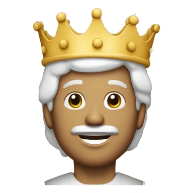 White skinned King with bread crumbs sticker