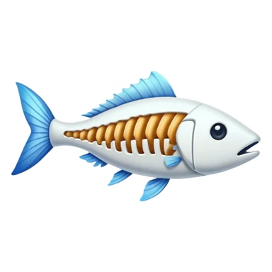 Fish bone sticker