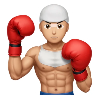 Saitama red hand punch with boxing glove sticker