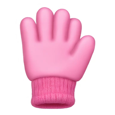 Zacht roze wollige handschoenen sticker