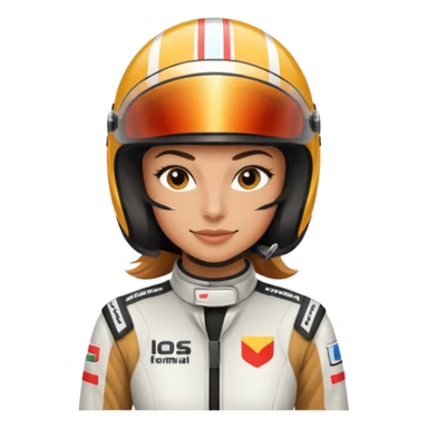 Formula racer woman sticker
