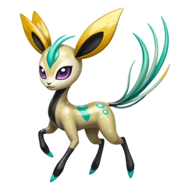 Colorful Shiny Edgy Cool Badass Painted Splashed Exotic Meloetta-Palkia-Venom-Fakémon-creature-hybrid sticker