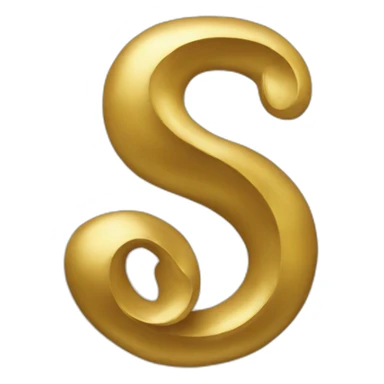 Gold ampersand sticker