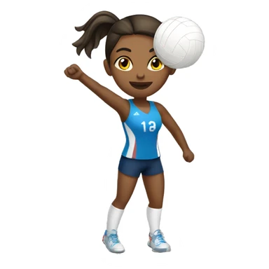 summer olympics girl playing volleyball sticker
