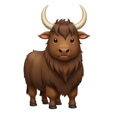 Flat design style yak sticker
