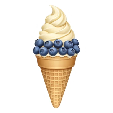 icecream-cone-blueberries sticker
