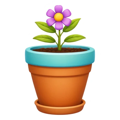 flower pot object icon, small decorative plant pot with blooming flower, ceramic texture, vibrant colors, cute garden vibe, 3D cartoon style, mobile game icon style, centered, clean background, no text, no watermark
 sticker