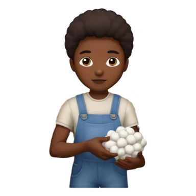 Black person picking cotton in farm sticker