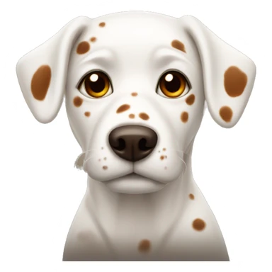 White dog with brown spots  sticker