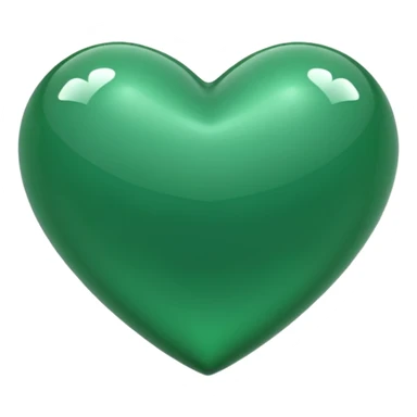 Emerald green heart emoji sticker
