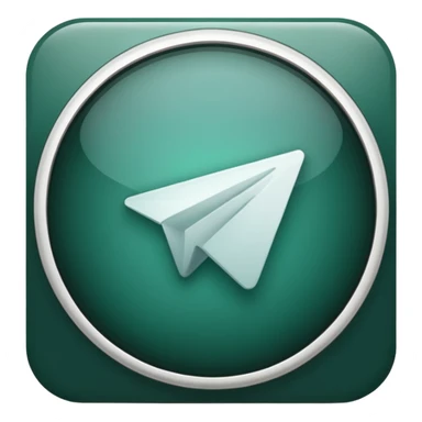
dark green telegram icon sticker