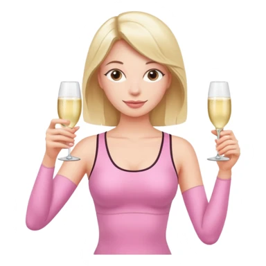 pink pilates princess prosecco sticker