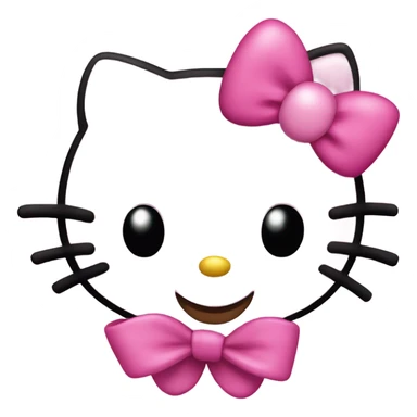 pink hello kitty smiling  sticker
