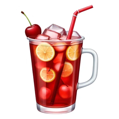 Cherry iced tea sticker