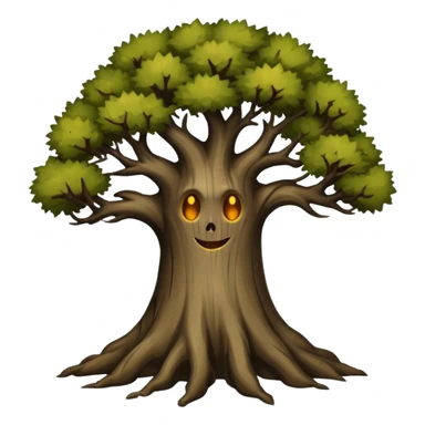 hallow tree, negative : emoji. sticker