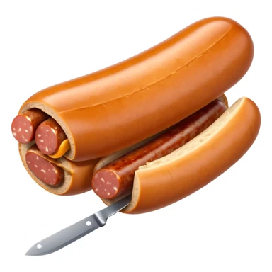sausage with a blade inside sticker