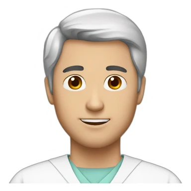 white guy with brown hair which is surgeon sticker
