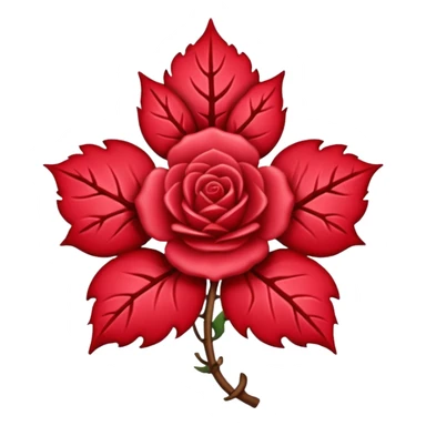brasão medieval rosa de sangue vermelha sticker