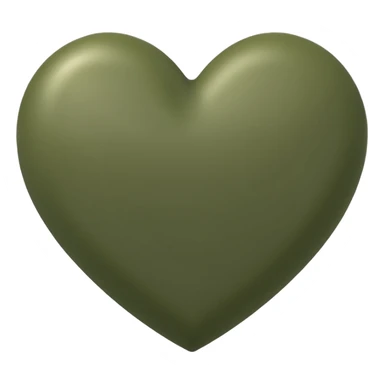 Generate a khaki green heart emogee for copy and paste sticker