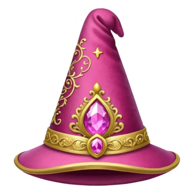 a pink magical hat sticker