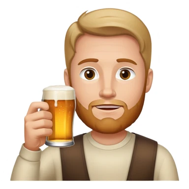 Billy herington drinking beer sticker