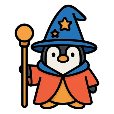 Penguin Wizard sticker