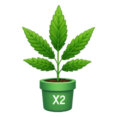 8 bit animation of a weed plant that's says "X2BlazeIt" sticker