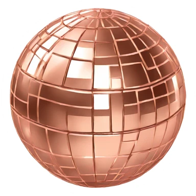 Rose gold disco ball sticker