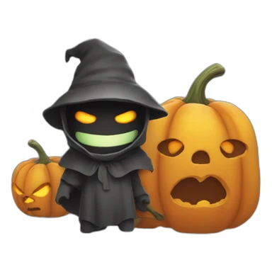 Fantôme avec un seau citrouille sticker